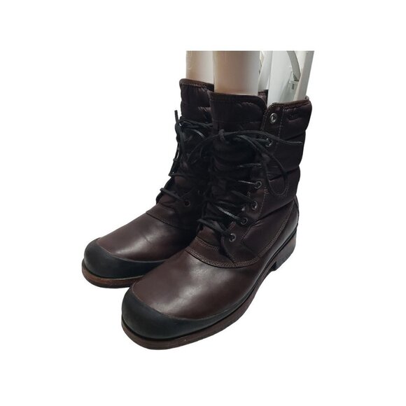 UGG Australia Hamric Mens 13 Brown Leather Lace Puffer Waterproof Boots 1002073 - Picture 6 of 8